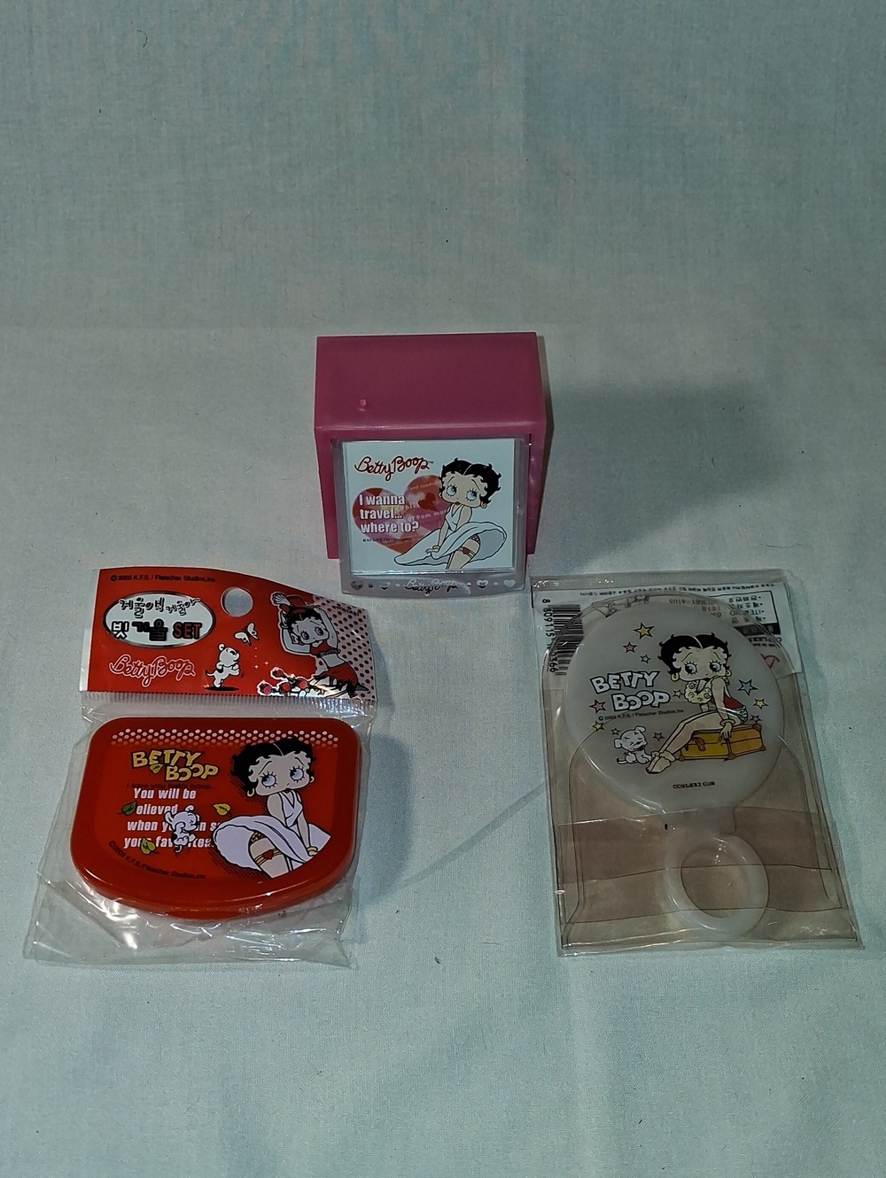 Vintage Betty Boop Hand Held Mirrors Set of 3